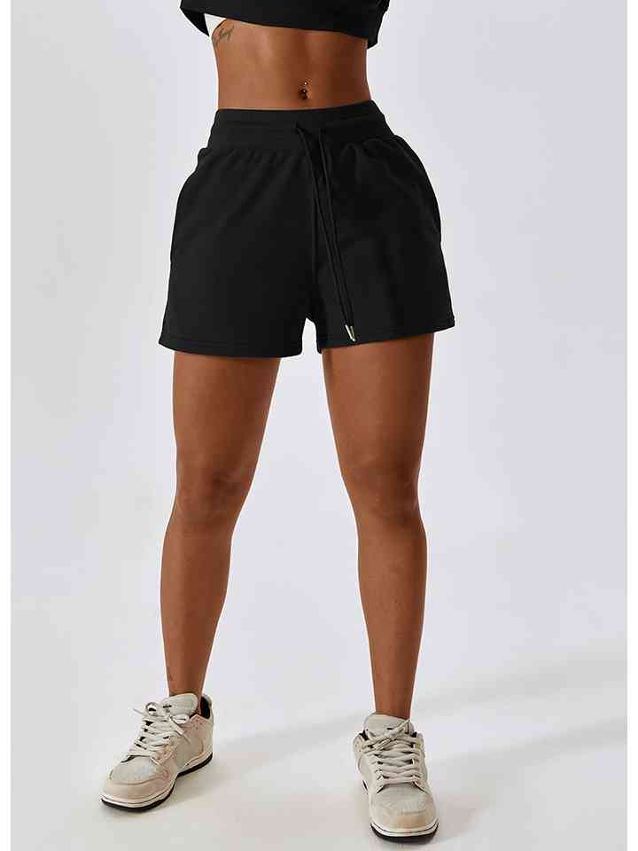 Drawstring Smocked Waist Shorts