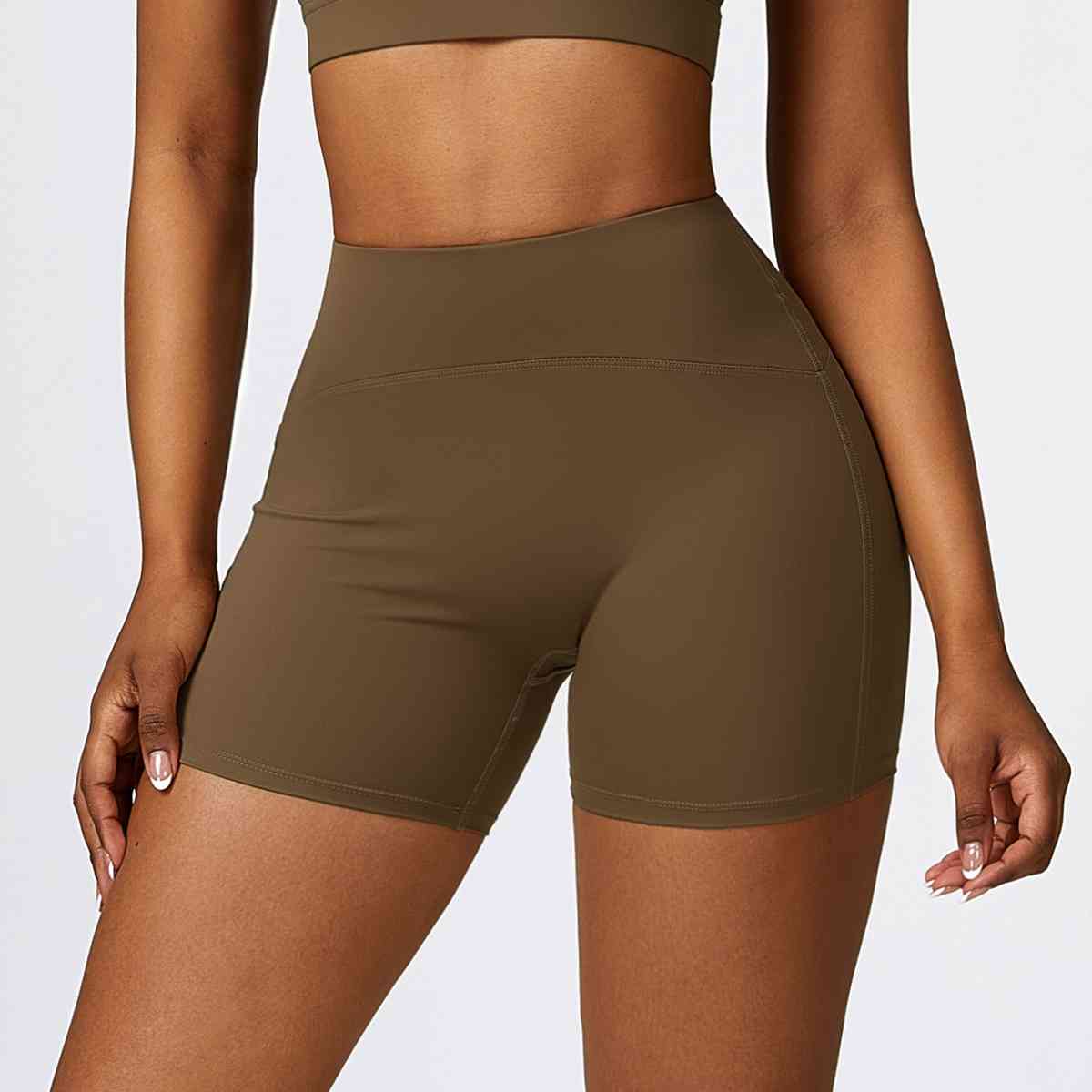 Wide Waistband Slim Fit Shorts