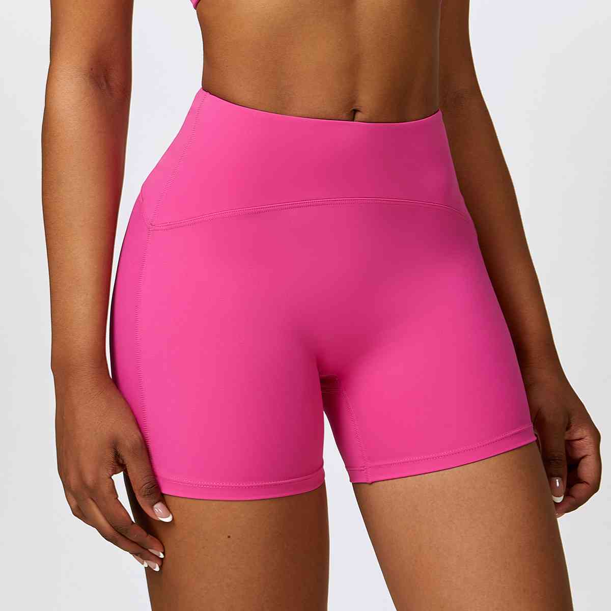 Wide Waistband Slim Fit Shorts