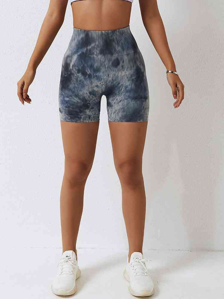Tie Dye Wide Waistband Slim Fit Shorts