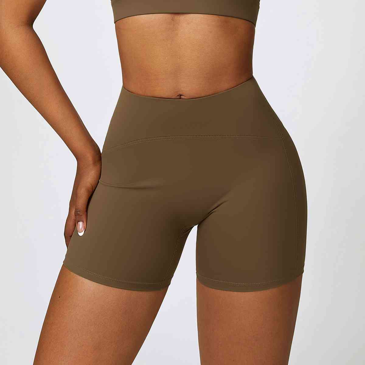 Wide Waistband Slim Fit Shorts
