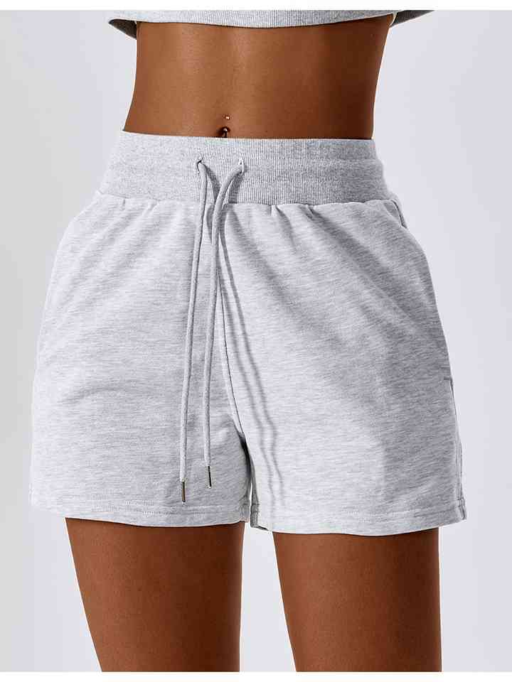 Drawstring Smocked Waist Shorts