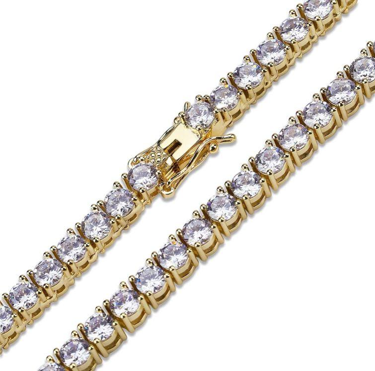 Gold Tennis Rope Chain - 4MM
