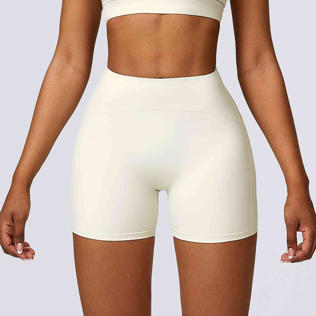 Wide Waistband Slim Fit Shorts
