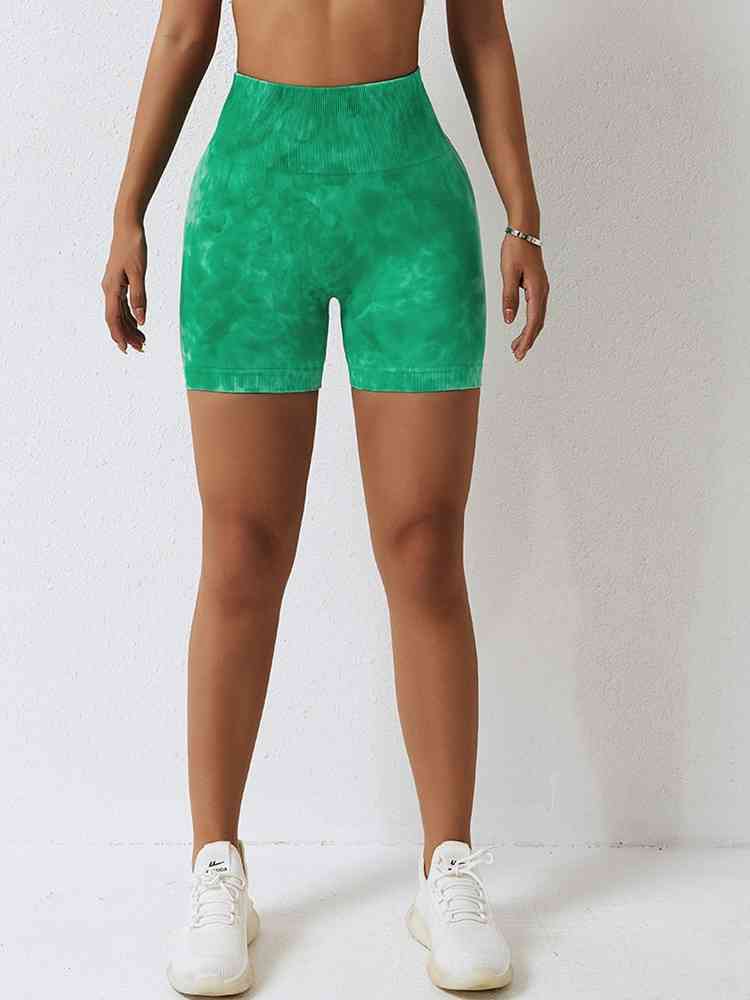Tie Dye Wide Waistband Slim Fit Shorts