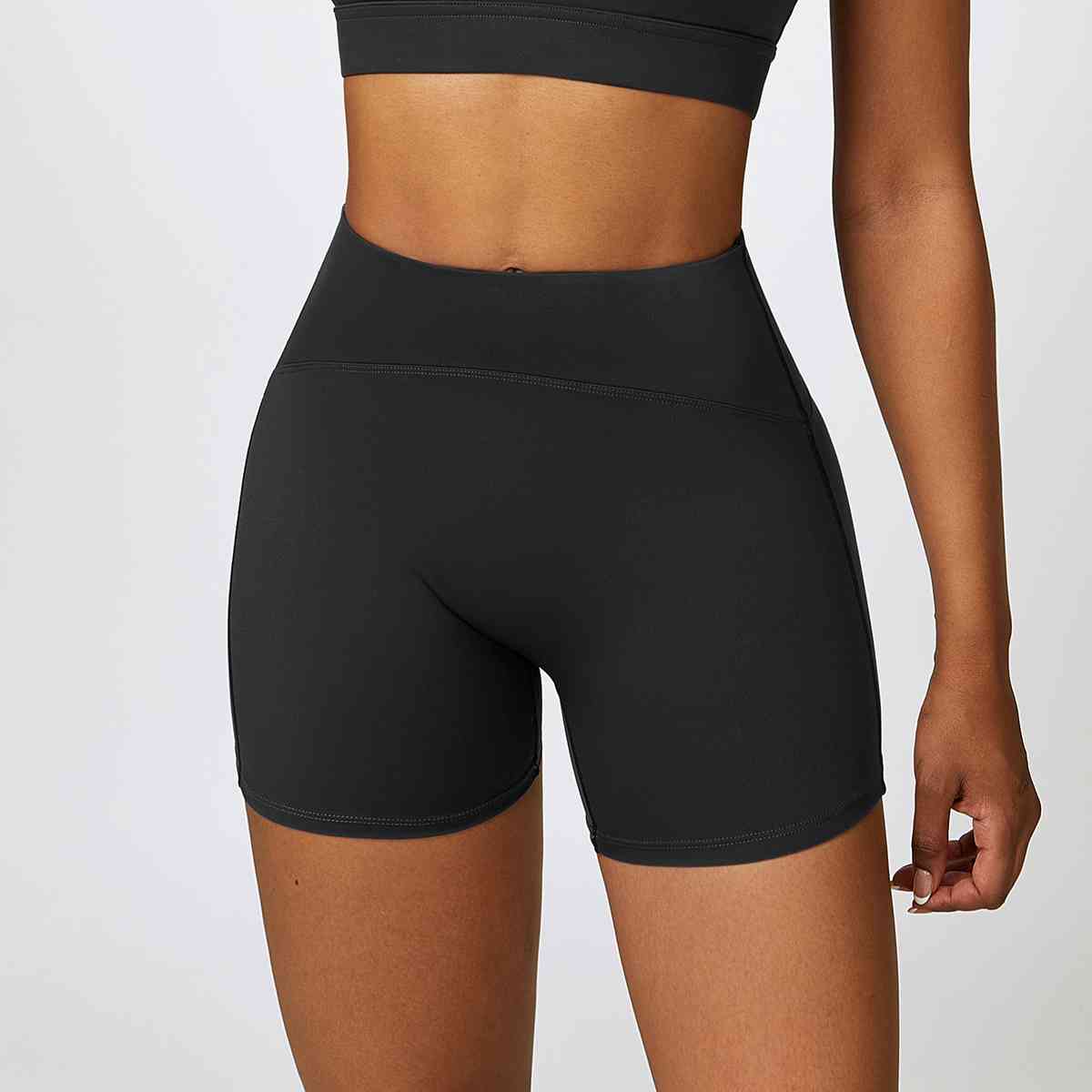 Wide Waistband Slim Fit Shorts
