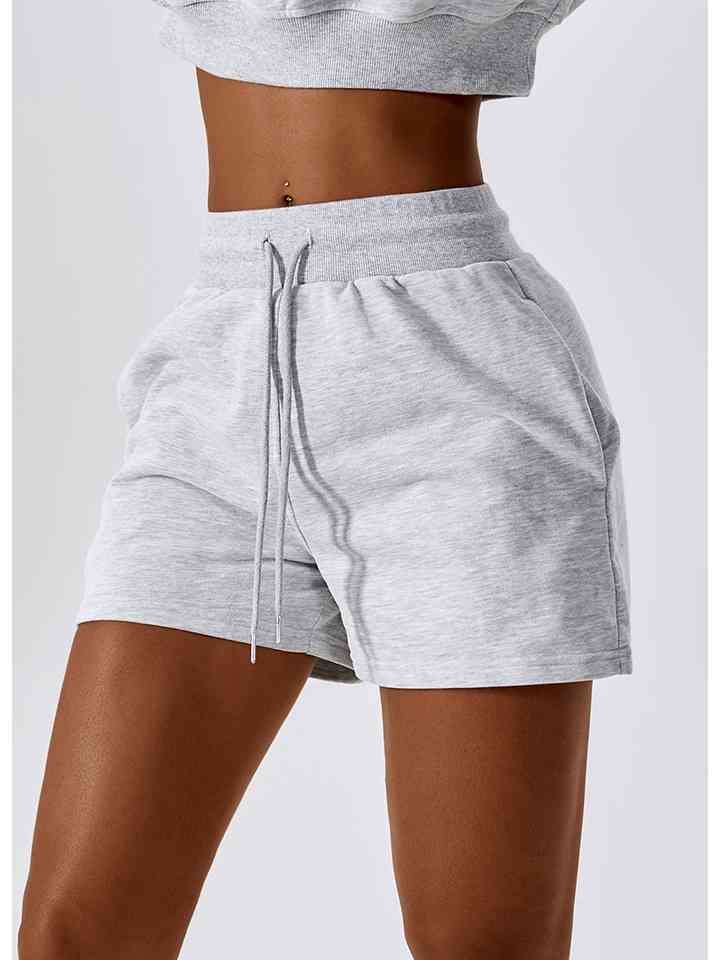 Drawstring Smocked Waist Shorts