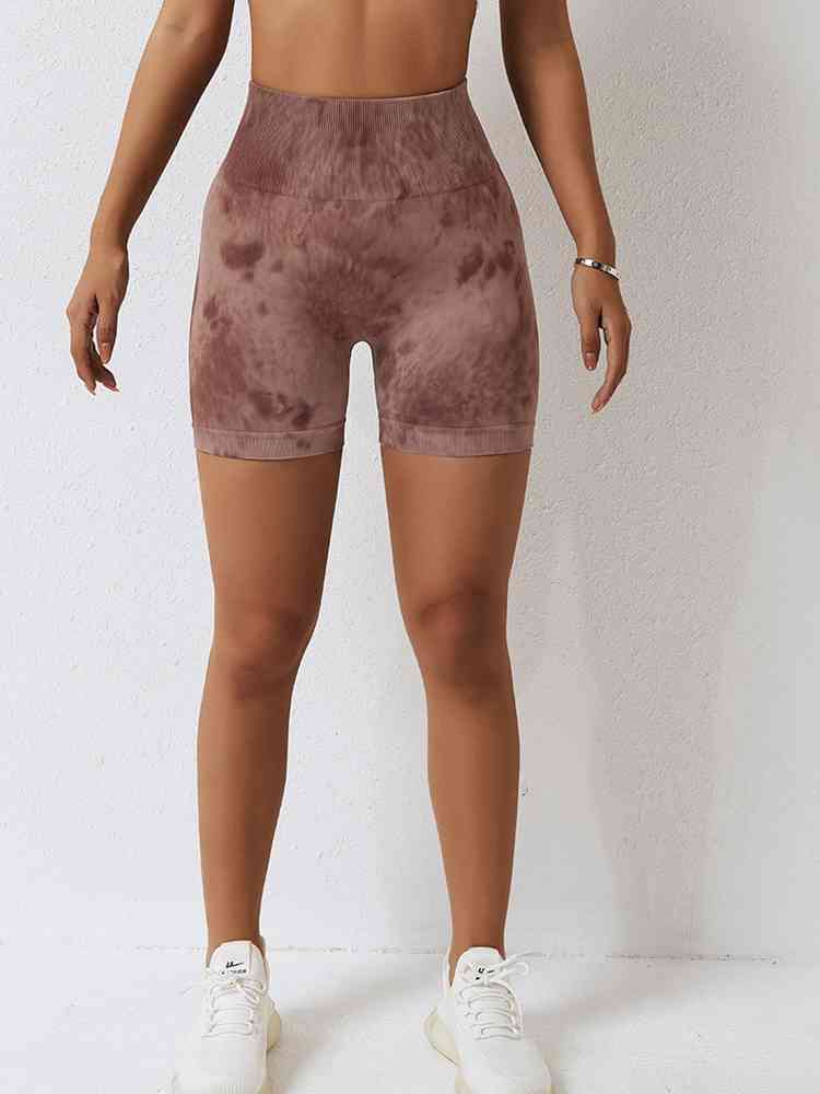 Tie Dye Wide Waistband Slim Fit Shorts