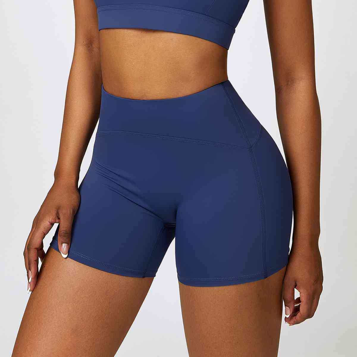 Wide Waistband Slim Fit Shorts