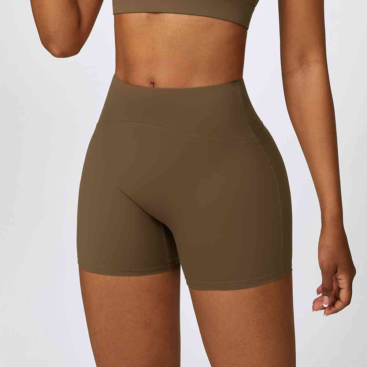 Wide Waistband Slim Fit Shorts