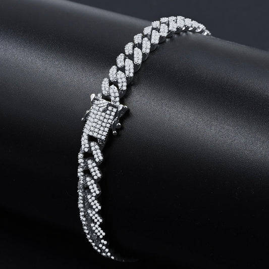 10MM Silver Cuban Bracelet