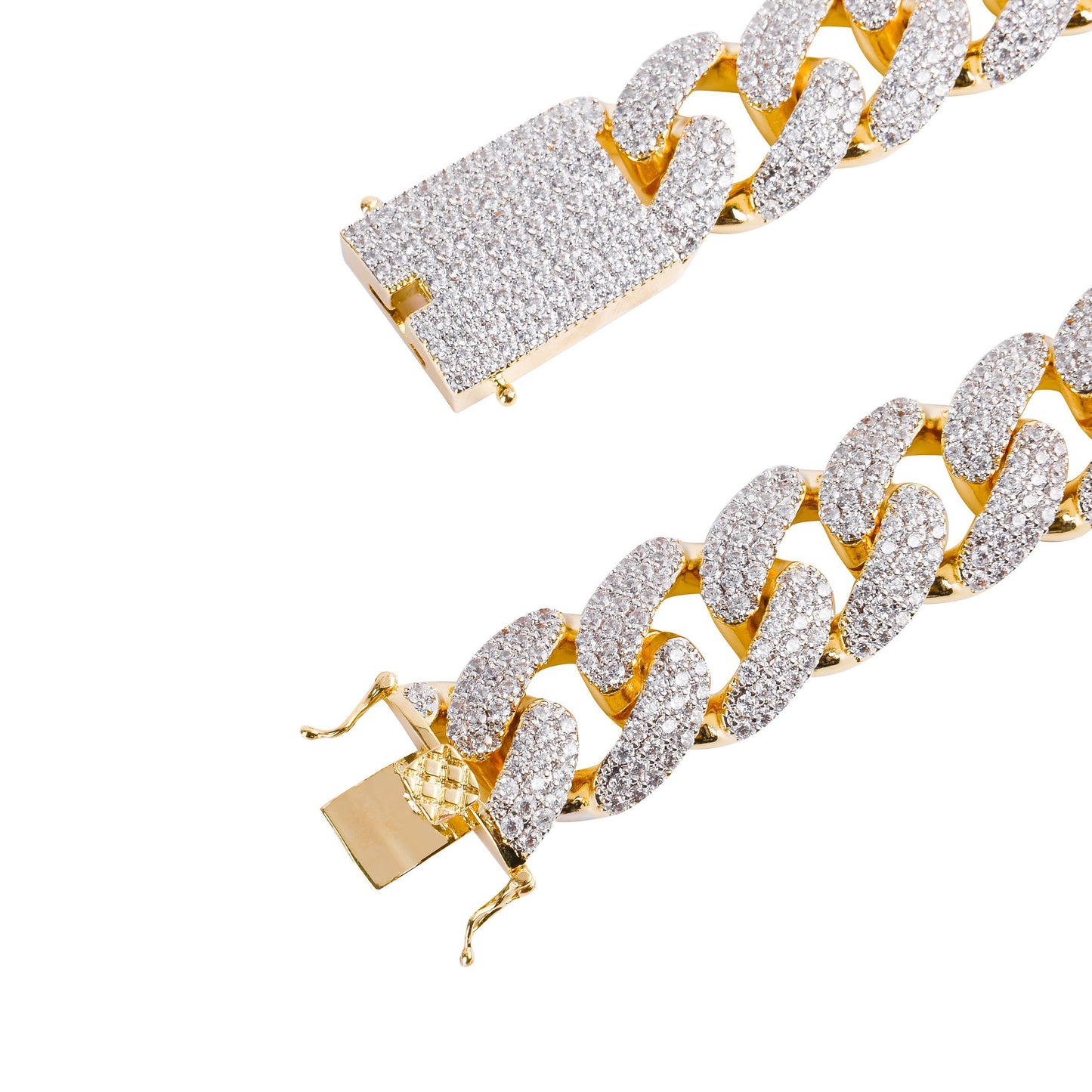 Gold Cuban Link Chain, connecting ends