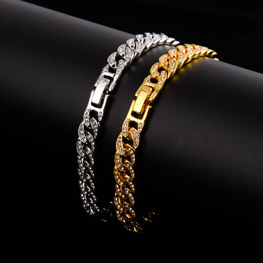 Gold Cuban Bracelet - 8MM