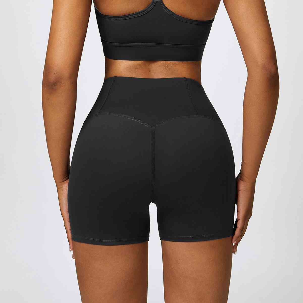 Wide Waistband Slim Fit Shorts