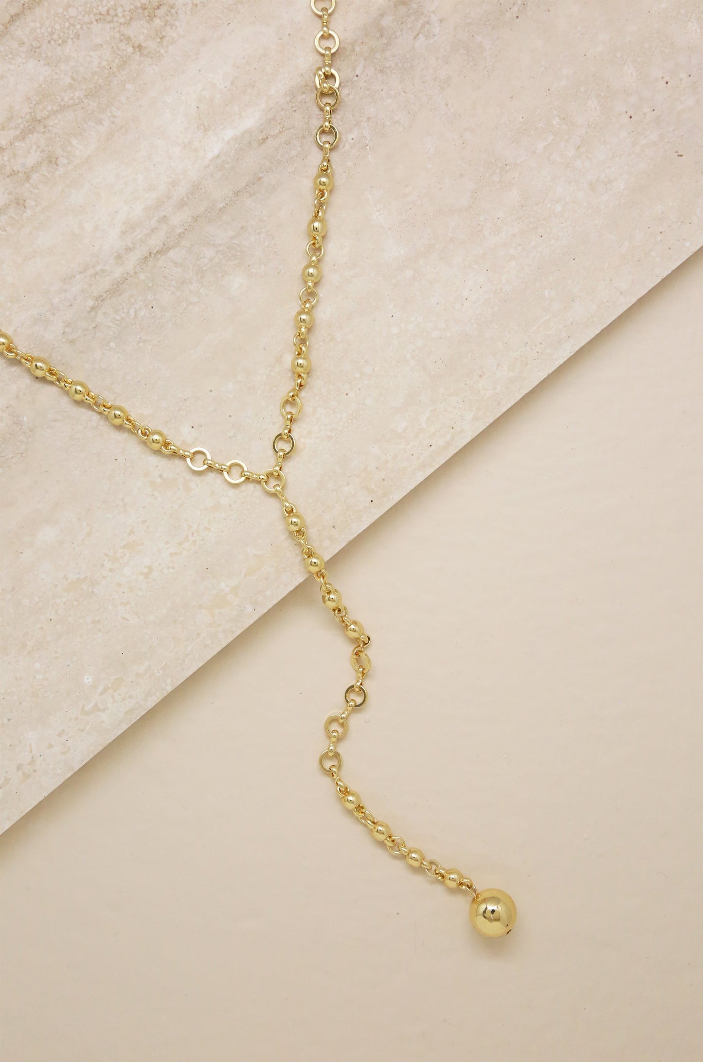 Gold Lariat Necklace