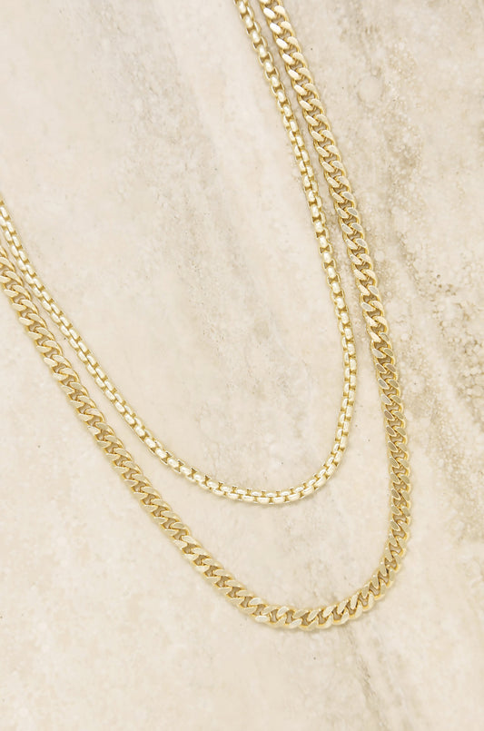 Gold Plated Double Necklace