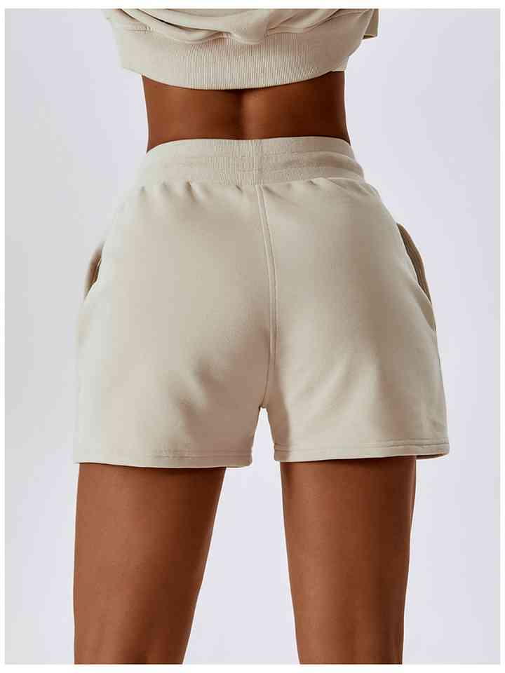 Drawstring Smocked Waist Shorts