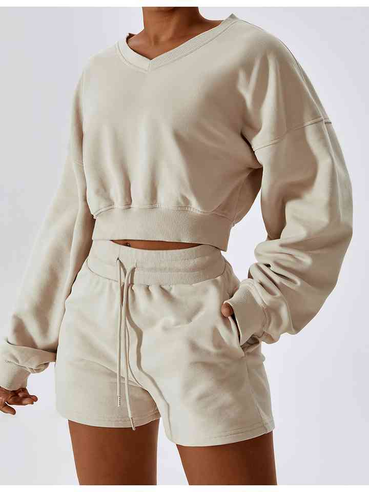 Drawstring Smocked Waist Shorts