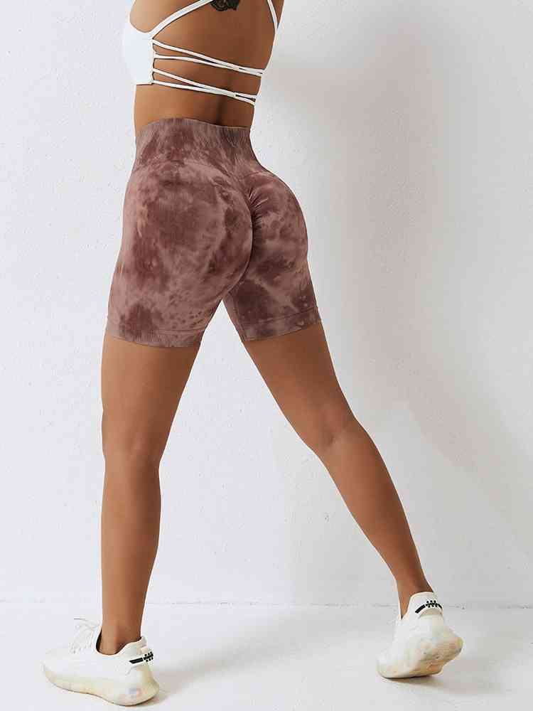 Tie Dye Wide Waistband Slim Fit Shorts