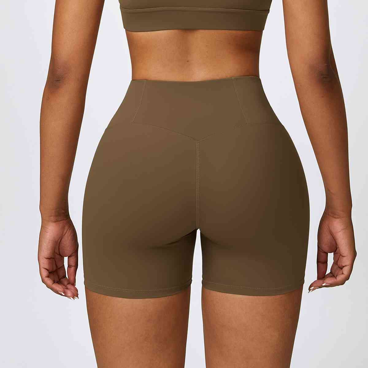 Wide Waistband Slim Fit Shorts