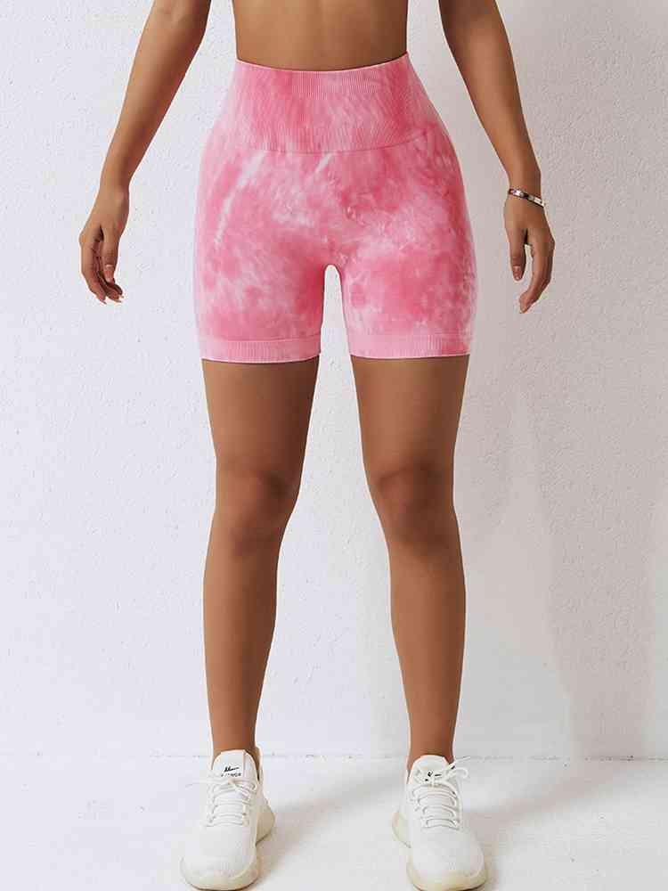 Tie Dye Wide Waistband Slim Fit Shorts