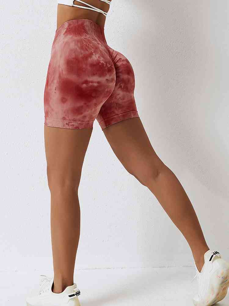 Tie Dye Wide Waistband Slim Fit Shorts