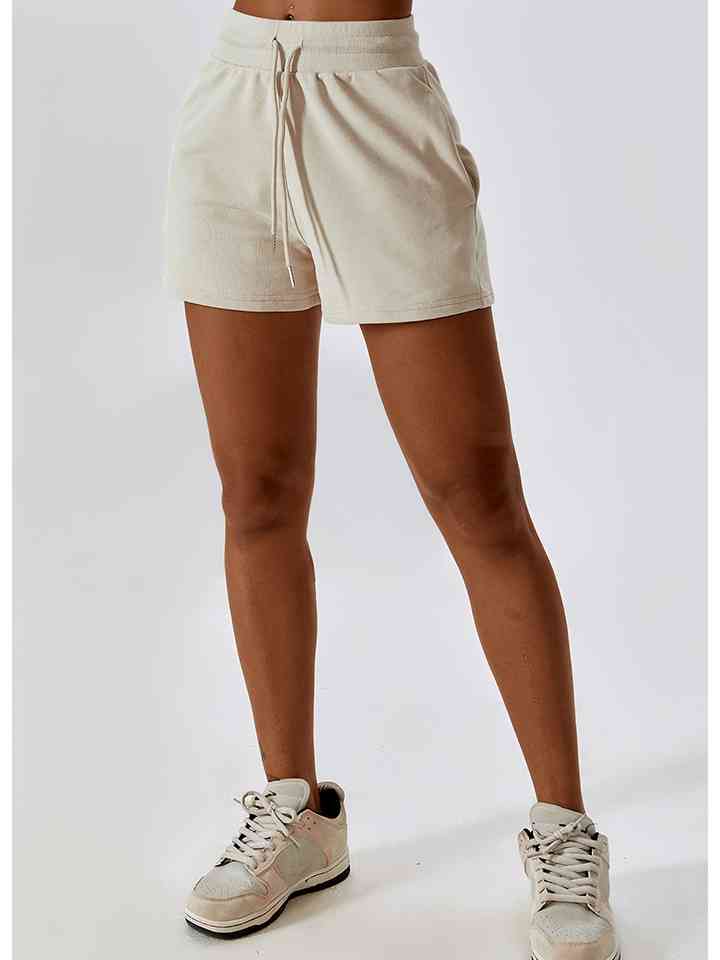 Drawstring Smocked Waist Shorts