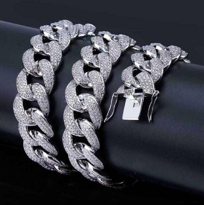 White Gold Cuban Link Chain