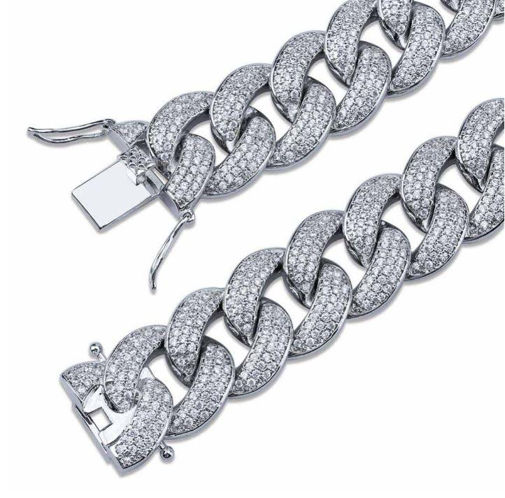 White Gold Cuban Link Chain