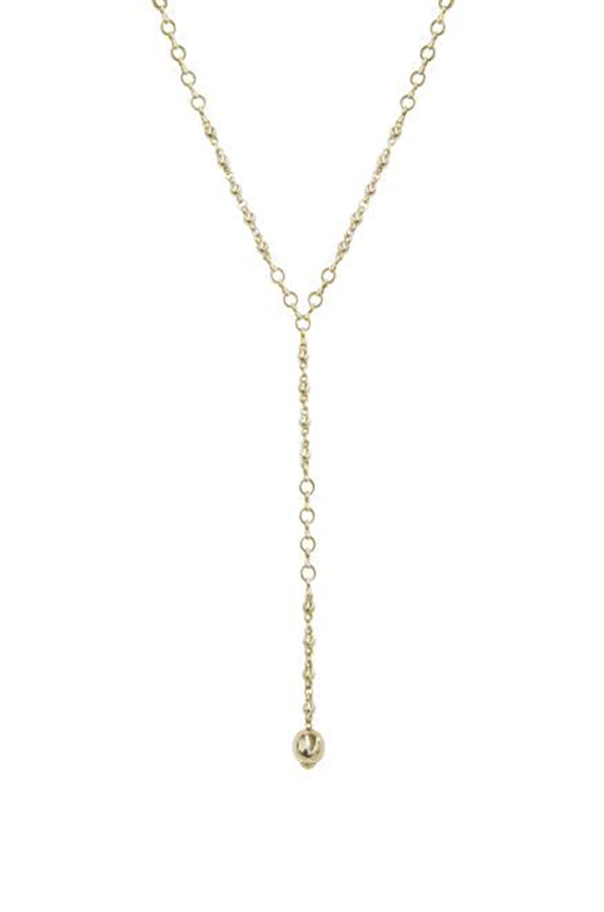 Gold Lariat Necklace