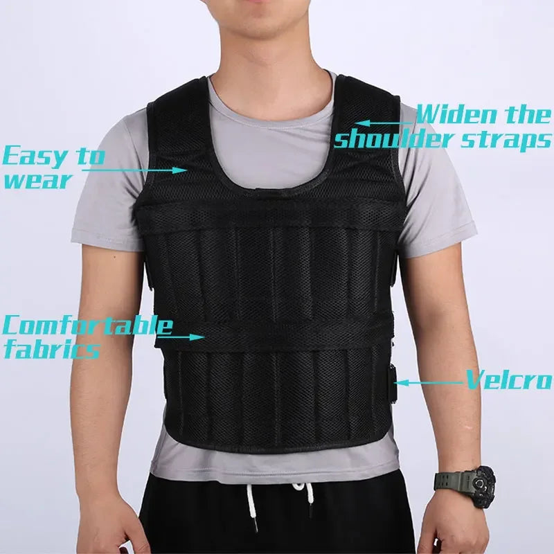 Adjustable Weighted Training Vest (Up to 40lbs)