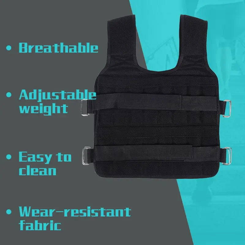 Adjustable Weighted Training Vest (Up to 40lbs)