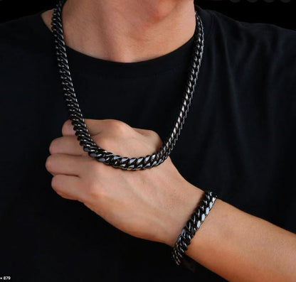 Black Ice Stainless Steel Chain - 8MM