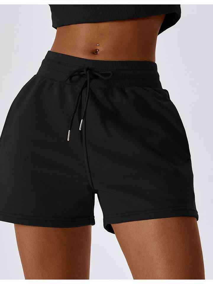 Drawstring Smocked Waist Shorts