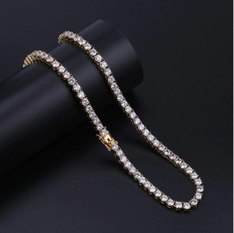 Gold Tennis Rope Chain - 4MM