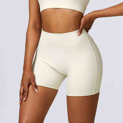 Wide Waistband Slim Fit Shorts